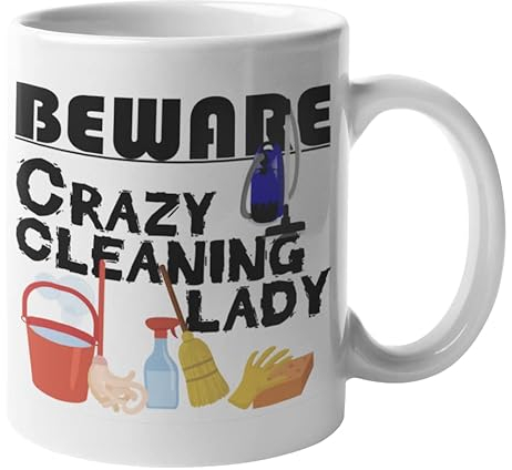 McMug - Crazy Cleaning Lady - Mug, Ceramic, 11fl.oz.