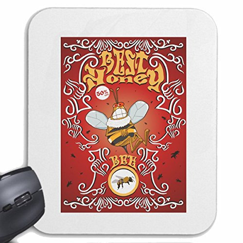 Tapis de souris Mousepad (Mauspad) MEILLEURS BEES HONEY BEE WASP HUMMEL MOUSTIQUES STING STITCH INSECTES BEE WASP HUMMEL MOUSTIQUES STING BEES INSECTES STING pour votre ordinateur portable, ordinateu