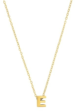Amor Kette mit Anhänger Edelstahl Unisex Damen Herren Halsschmuck, 40+5 cm, Gold, E, Kommt in Schmuck Geschenk Box, 2026779