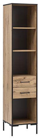 Möbelpartner Aktenregal Montana 146468, Eiche-Landhaus Dekor, ca. 40,2 x 39 x 194,2 cm