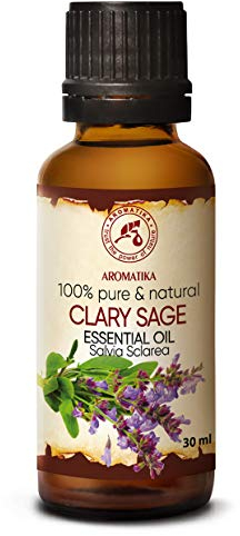 Muskatellersalbei Ätherisches Öl - 30ml - Salvia Sclarea - Muskatellersalbeiöl - Aromatherapie Öl für Diffusers und Duftlampen - Duftöle für Seifenherstellung und Kerzen - Pflege Öle für Haut & Haare