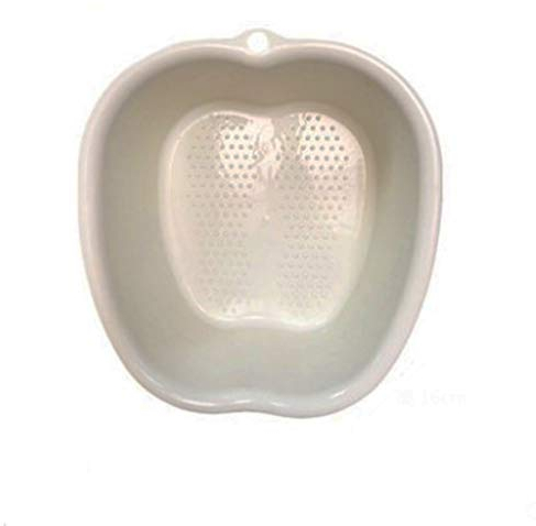 Large Plastic Foot Basin Foot Bath Spa Tub Foot Massage for Soaking Foot,Toe Nails, and Ankles,Pedicure,Improved Sturdy Portable Foot Tub (White)