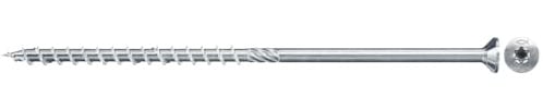 fischer - Vis de charpente Power-Fast 8,0x240, tête fraisée, empreinte TX, zingué blanc, filetage partiel/Boite de 50