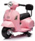 Mondial Toys Moto Elettrica Scooter per Bambini Mini Vespa GTS Piaggio 6V con Schienale Sedile in Pelle Luci Suoni Rosa