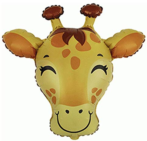 Ballonheld Folienballon Giraffe ca. 65x80cm heliumgeeignet lange Schwebezeit Kinderballons