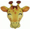 Ballonheld Folienballon Giraffe ca. 65x80cm heliumgeeignet lange Schwebezeit Kinderballons
