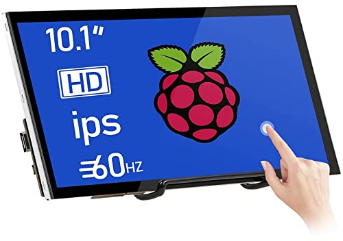 HMTECH Raspberry Pi 10.1 Inch Touch Screen Monitor 1024x600 Portable HDMI Monitor 16:9 IPS Display for Raspberry Pi 4/3/2/Zero/B/B+ Win11/10/8/7, Ultimate Driver