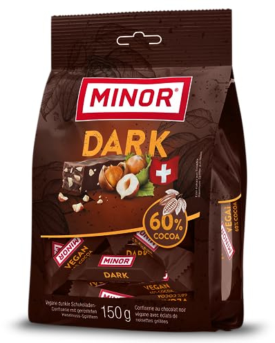 MINOR Almond Mini Praline | Veganer Schokoriegel aus der Schweiz | 100% natürliche Schokolade ohne Palmöl | zertifizierter Kakao