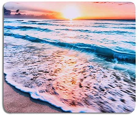 AOKSUNOVA Mauspad Klein Mousepad mit Motiv Kleines Mauspad Bunt Meer 240 x 200 mm