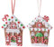 Set Weihnachtsbaumanhänger Christbaumanhänger Lebkuchen-Ornamente Zuckerstangen Weihnachtsbäckerei Weihnachtsbaum-Dekoration zum Aufhängen (2 Stück Lebkuchenhäuser)