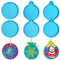 FineGood - 6 stampi in silicone per resina natalizia, forma rotonda, ornamento in resina, per decorazioni fai da te dell'albero di Natale (123)