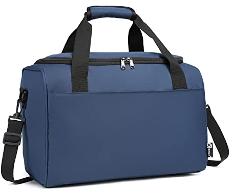 KONO Tasche Ryanair 40x20x25 Handgepäck Tasche für Flugzeug Reisetasche Gepäck Weekender Große Maximal Handgepäck für Herren und Damen mit Schultergurt (Blau)