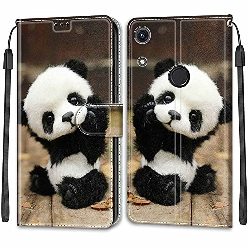 Feyten Cover per Huawei Honor 8A/Y6 2019, Custodia in Pelle Huawei Honor 8A/Y6 2019, Custodia Pelle PU con [Magnetica][TPU Antiurto], Cover a Libro Portafoglio per Huawei Honor 8A/Y6 2019 (Panda)