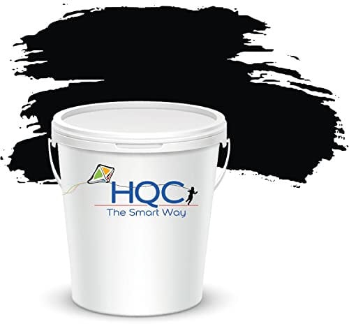 HQC Weather Shield Smooth Masonry Paint | 1L in 30+ Colours | Storm Proof, Scrub Resistance & Waterproof | Weatherproof Technology Designed with Acrylic Resin for Ultimate Protection Satin Black