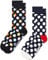 Happy Socks Unisex 2-pack Classic Big Dot, Schwarz, 41-46 EU
