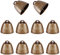 NBEADS 10 Stück Kuhglocke, Handwerk Glocken Bauernhof Tierglocke ziegenglocke Retro Weihnachten Eisenglocke Anhänger Metall Haustier Glocken Geräuschmacher Ruf Glocken Für Rinder Pferd Schafe, Bronze