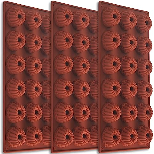 ionEgg Lot de 3 moules en silicone pour mousse, chocolat, gelée, pudding, camele, dessert