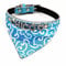 Bandana Hundehalsband und Hundehalstuch mit Namen aus Strass-Buchstaben, Leder Türkis/XS 16-24cm