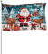 Grande Bandiera Natale, 90x150cm Bandiera di Merry Christmas Fronte-Retro Bandiera Happy New Year Poliestere Bandiere da Giardino per Esterni Cortile Inverno Vacanze Decorazione