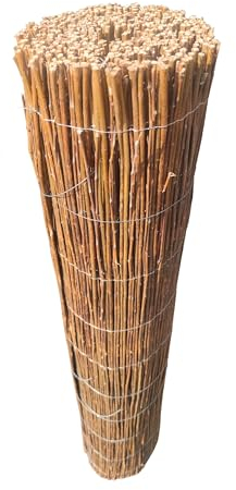 HaGa® Brise-vue en osier 1,2 m x 3 m – Produit naturel – Clôture brise-vue en osier de qualité supérieure