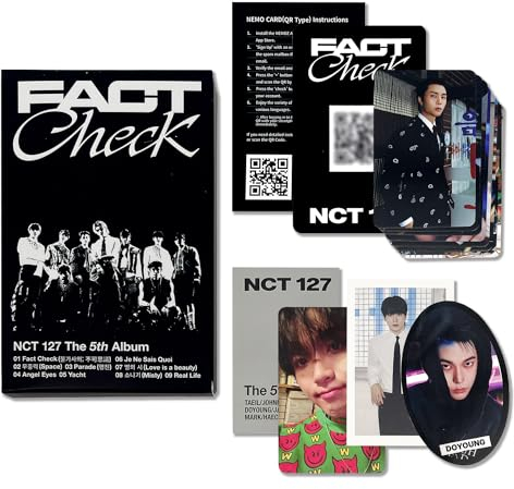 NCT 127 - 5th Album [Fact Check] (QR Ver.) Package Box + Imagecard + Sticker + Folding Paper + QR Card + Photocard + Polaroid + 2 Pin Badges + 4 Extra Photocards