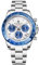 Pagani Design Herren Quarzuhr mit einfachem Chronographencode, wasserdicht, aus Keramik und Edelstahl（Blau G）