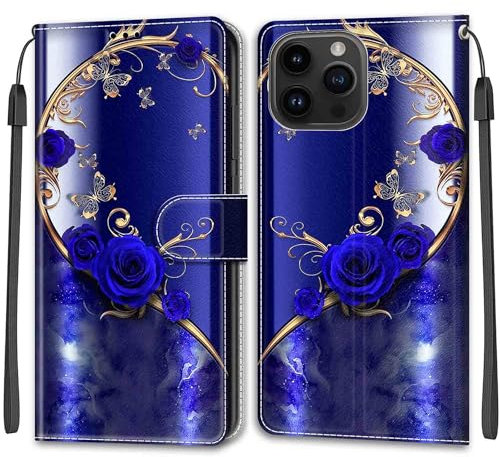 for iPhone 15 Pro Max Case, Premium PU Leather Shockproof Protective Phone Case Compatible with iPhone 15 Pro Max