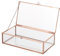 Hipiwe Glas-Aufbewahrungsbox für Andenken, Schmuck-Organizer-Box mit Deckel, dekorative Glasbox, transparent, rechteckig, Aufbewahrungsbox für Schmuck, Parfüm, Sammlung, Geschenk für Geburtstage,