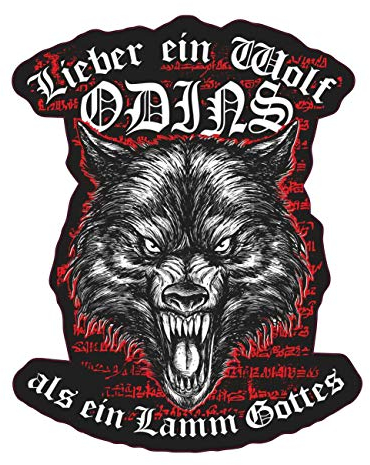 SONS OF ODIN Aufkleber Wetterfest aussen Lieber EIN Wolf Odins Wikinger Motive sprüche