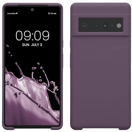 kwmobile Hülle kompatibel mit Google Pixel 6 Pro Hülle - Silikon Handy Case - Handyhülle weiche Oberfläche - kabelloses Laden - Helle Iris