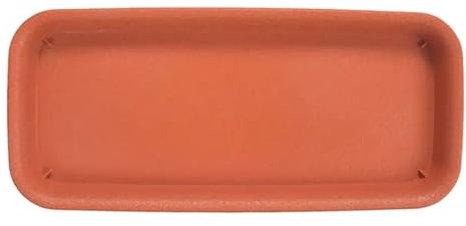 QAUUCP 1 Soucoupe rectangulaire en Plastique Robuste for intérieur et extérieur, Plateau d'égouttement for Plantes Soucoupe Pot Fleur(Red-40x17cm)
