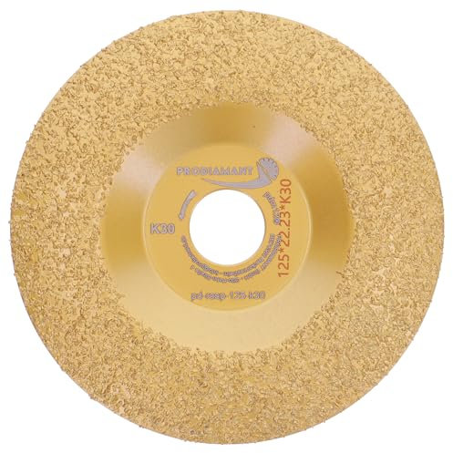 PRODIAMANT Raspelscheibe Ø125 mm K30 – Wolframcarbid-beschichtete Schleifscheibe für Winkelschleifer, fein, ideal zum Schleifen, Formen und Klauenpflege