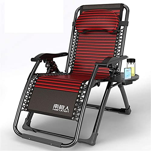 YQZQXWA Gartenliegen und -Sessel, Tablett, Schwerelosigkeits-Sonnenliege mit Stauraum, Faltbare Liegestühle für den Strand, Pool, Terrasse, Garten, Camping erforderlich Innovate