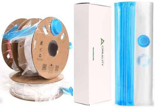 Creality Offiziell 3D Drucker Filament Vakuumtaschen Filamentspeicher, 12 transparente versiegelte Beutel staubdestellte Luftfeuchtigkeitsbeständigkeit, 35x35cm wiederverwendbarer Vakuumspeicherbeutel