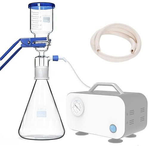 MiBoce Vakuumfiltrationsgerät, 1000 Ml Laborglasfiltereinheit, 40 Mm Sandkerndurchmesser, Druck- Und Hochtemperaturbeständigkeit, Schnelle Filterung, Für Das Labor