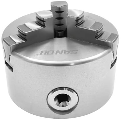 WindWilder Drehbankfutter 100mm 3 Backenfutter Drehfutter, Drehmaschine Ersatzteile 10x7.45cm (Silber, 3-Backen, 100mm)