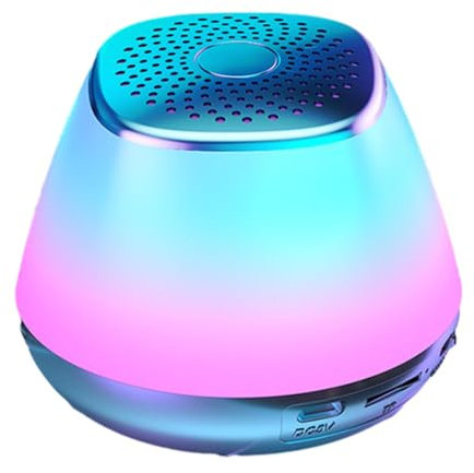 Oldmoom Haut-parleurs Portables sans Fil, veilleuse colorée, Petit Haut-Parleur Portable Intelligent sans Fil, Haut-Parleur sans Fil étanche pour Voiture, Camping