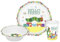 GEDA LABELS Kindergeschirr Raupe Nimmersatt Hello Friend 3-teilig Bunt Tierdruck Kindertischgeschirr-Set