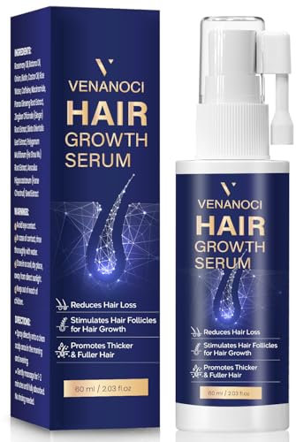 VENANOCI Haarwachstumsserum Spray: mit Rosmarin, Biotin, Batana-Öl & Reiswasser - Natürliche Anti-Haarausfall-Behandlung für dünner werdendes Haar - Fördert dickeres, volleres Haar für Frauen & Männer