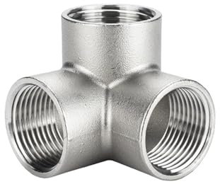 Générique Raccords de tuyauterie en acier inoxydable 304, tridimensionnels à trois voies, à quatre voies, à cinq voies, raccords de tuyauterie d'eau, étagères, angle droit(Vertical Tee,1/2)