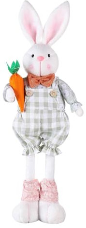 CGACCSD Osterhase Deko Groß Hase Deko Osterhasen Wichtel Mit Ausziehbaren Beinen,Osterhase Figuren Mit Teleskop Beine, Tischdeko Ostern Kaninchen Osterfigur Ornamente