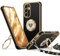 XYZ für Samsung Galaxy A56 5G Hülle mit Band, Herz Doppelring Ständer HandyHülle Handykette Frauen Mädchen Dünn Stoßfeste Anti-Kratzt SchutzHülle für Samsung A56 5G Case, Schwarz