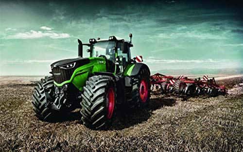 Spielzeug Erwachsene Kinder Klassisches Puzzle 1000 Teile Puzzle - Grüner Traktor für Ackerland 38x26CM