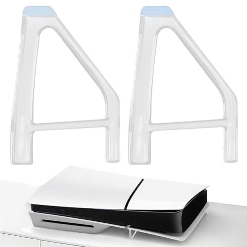 Alriedy Support pour PS5 - Support horizontal pour PS5 Slim - Support compatible avec pieds de refroidissement antidérapants - Placement horizontal pour console PS5 Slim - Accessoire idéal pour PS5