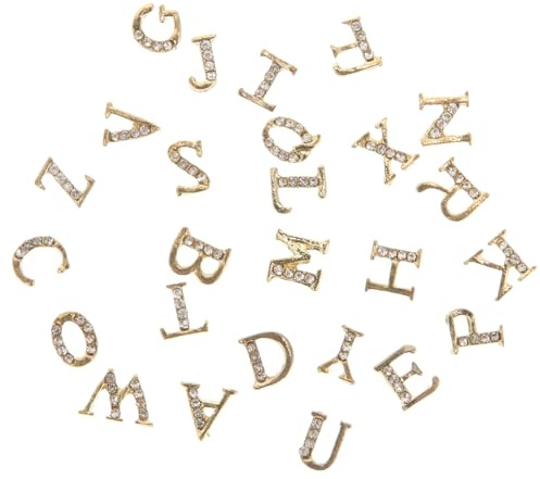 TOVINANNA Alloy Letter Nail Stickers Nail Art Decorations for DIY Manicure for Rhinestone