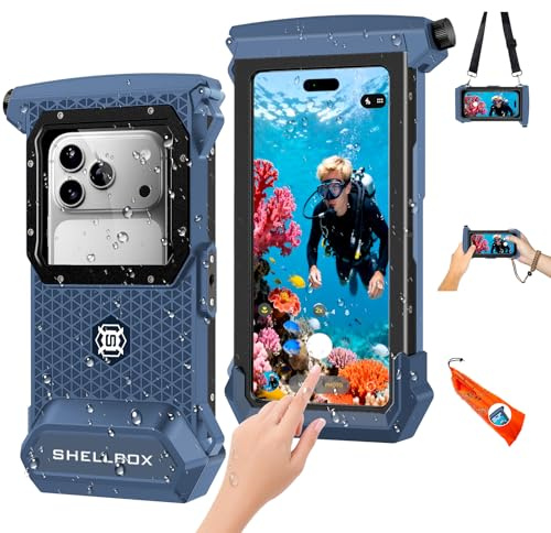 Saupsitnz Custodia per telefono 2026 per iPhone 17/16/15/14/13/12/11 Pro Max/XS/X Samsung Galaxy S26/S25/S24, custodia professionale per immersioni subacquee (5°, blu)