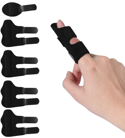WAONIQ 5 Stück Fingerschiene,Fingerschienen bei Verletzungen eignen sich für Daumen, Zeigefinger, Mittelfinger, Ringfinger und kleinen Finger,Fingerbandage zur ruhigstellung bei Arthrose kapselriss