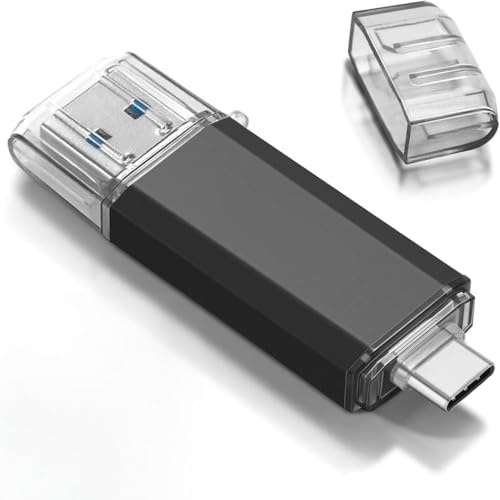 Foxsake 128GB Dual USB C Flash Drive, USB C & USB A Memory Stick for Android Phone & iPhone, External Storage for iPad, MacBook, Laptop, Samsung & PC, Portable Photo Video Backup Thumb Drive Pen