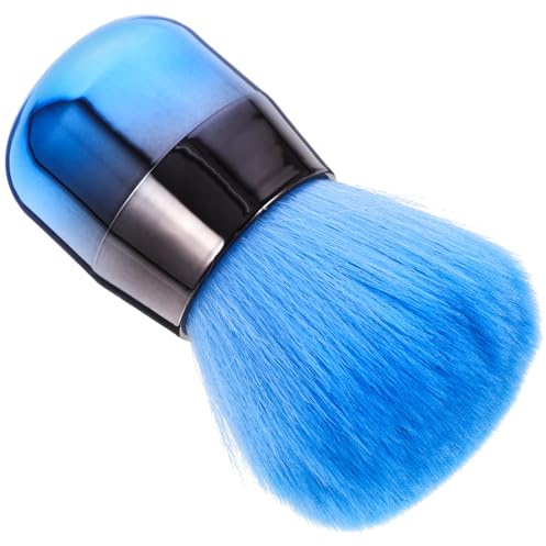 POPETPOP Pinceau à Poudre Visage Vert Olive, Applicateur de Blush Doux en Fibres Synthétiques, Pinceau Mousse Rond Compact pour Maquillage, Estompeur Portable pour Poudres et Fards à