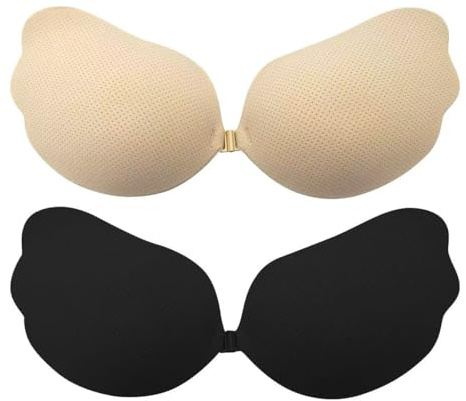 SailbSalab Adhesive Bra Sticky Push up Strapless Invisible Stick on Women's Bras for Backless Dresses, Wedding, Party